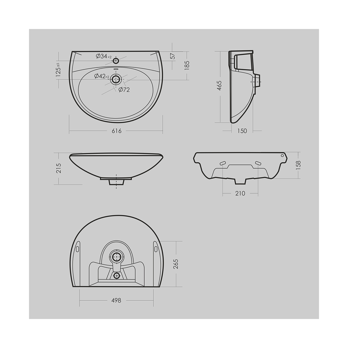 Раковина "виктория" уп белая "sanita" wb.pd/victoria/60-c/wht.g/s1