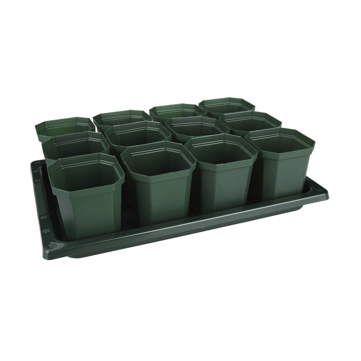Набор для рассады (12 горшочков 300 мл на поддоне) 410*250*95 мм (16) "альтернатива" м5741