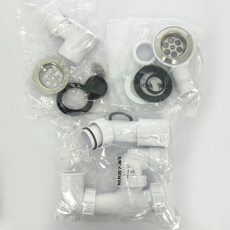 Слив McALPINE-перелив L=368 х 34 мм с ревизией, пробка, цепочка, выход 40/50 мм, хром