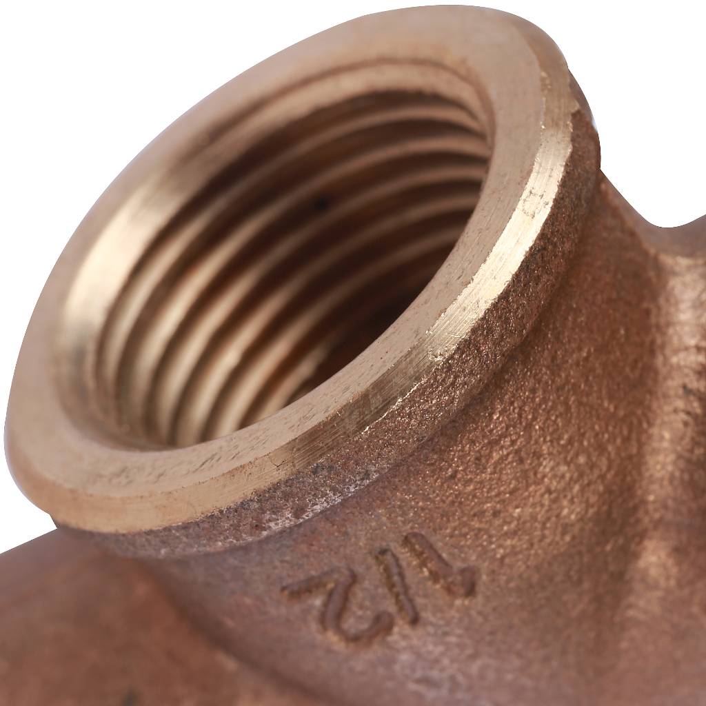 Тройник 18x1/2"x18 переходной под пайку с резьбой (ВР) SANHA бронза 141301812