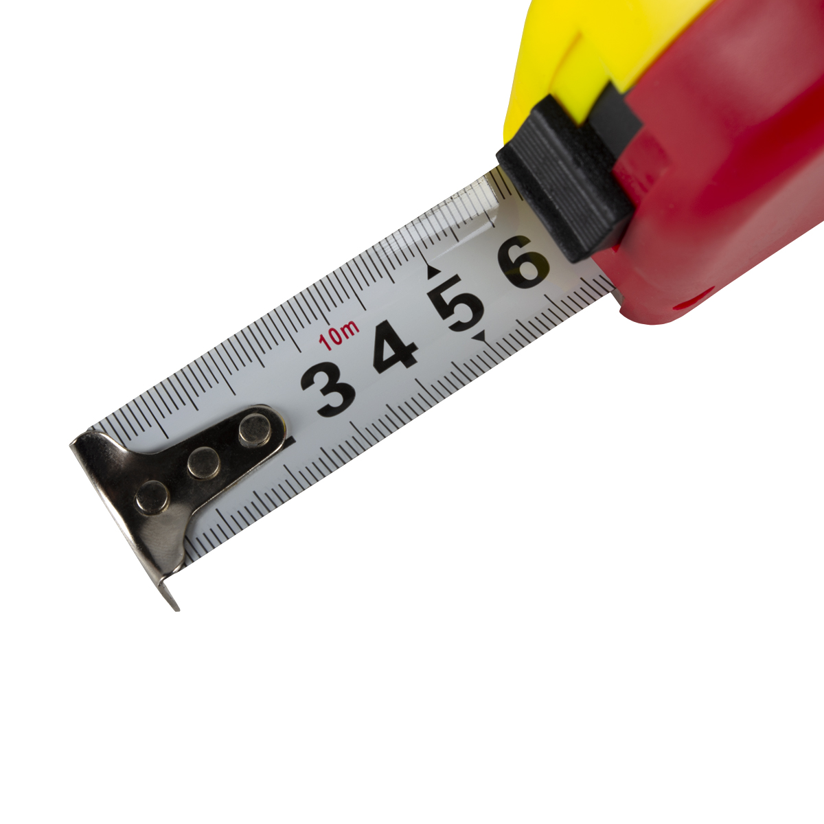 Рулетка с фиксатором, пласт. корпус 10 м/25 мм (1/6/36) "кедр"  092-1025