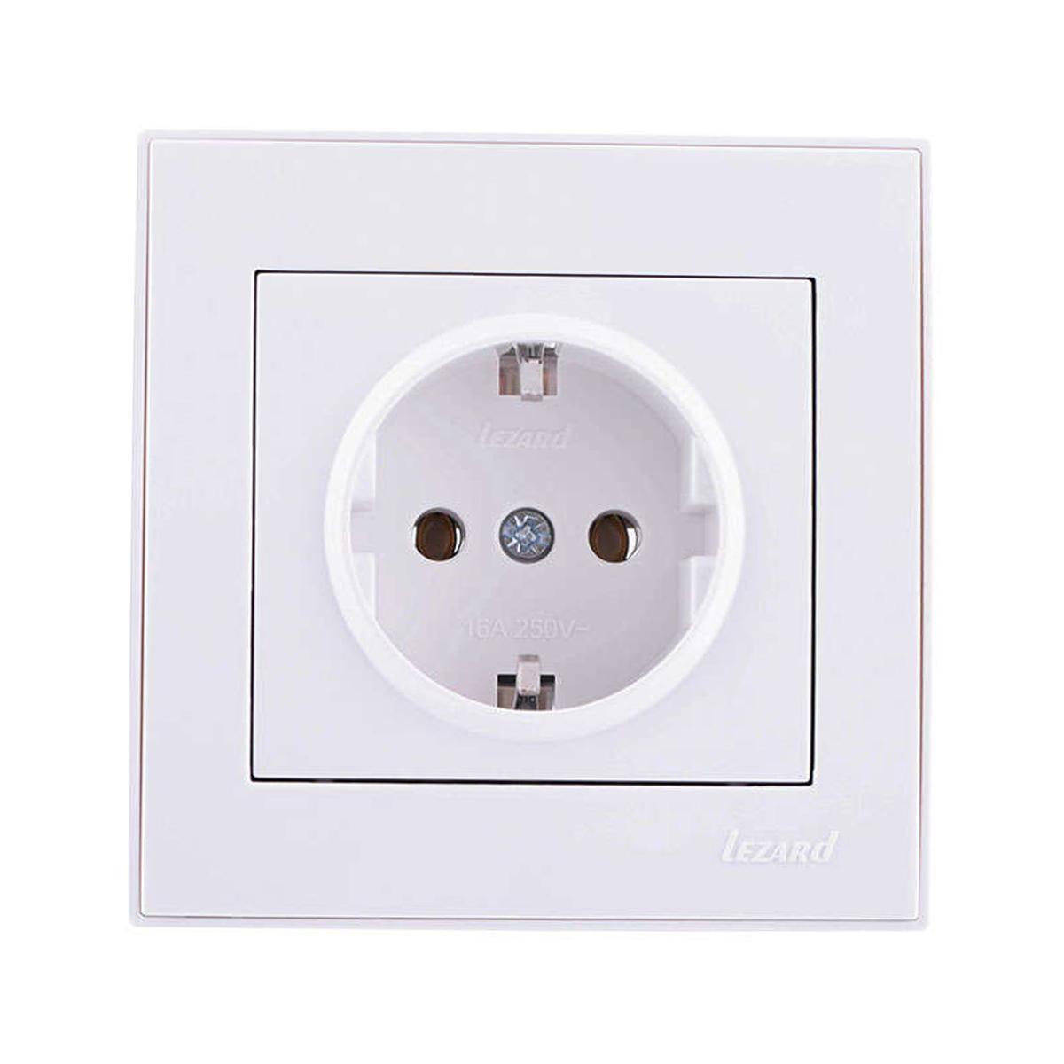 Розетка "rain" 1 местн. с заземл. (керамика) белый (1/10/120) "lezard" 703-0202-122
