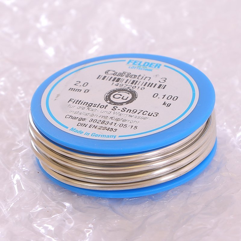 Припой мягкий Cu-Rotin®3 2 мм на шпуле FELDER 100 г