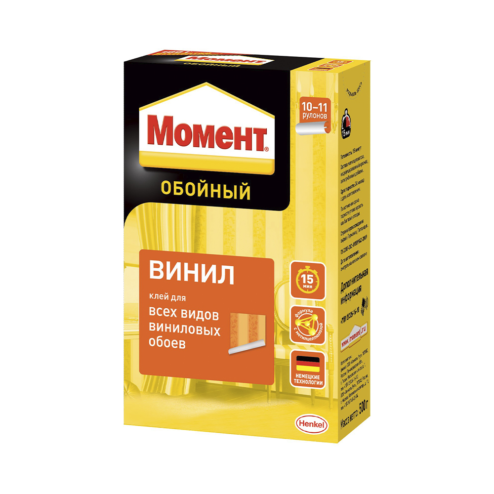 Клей обойный момент винил 500 г (1/12)  хенкель