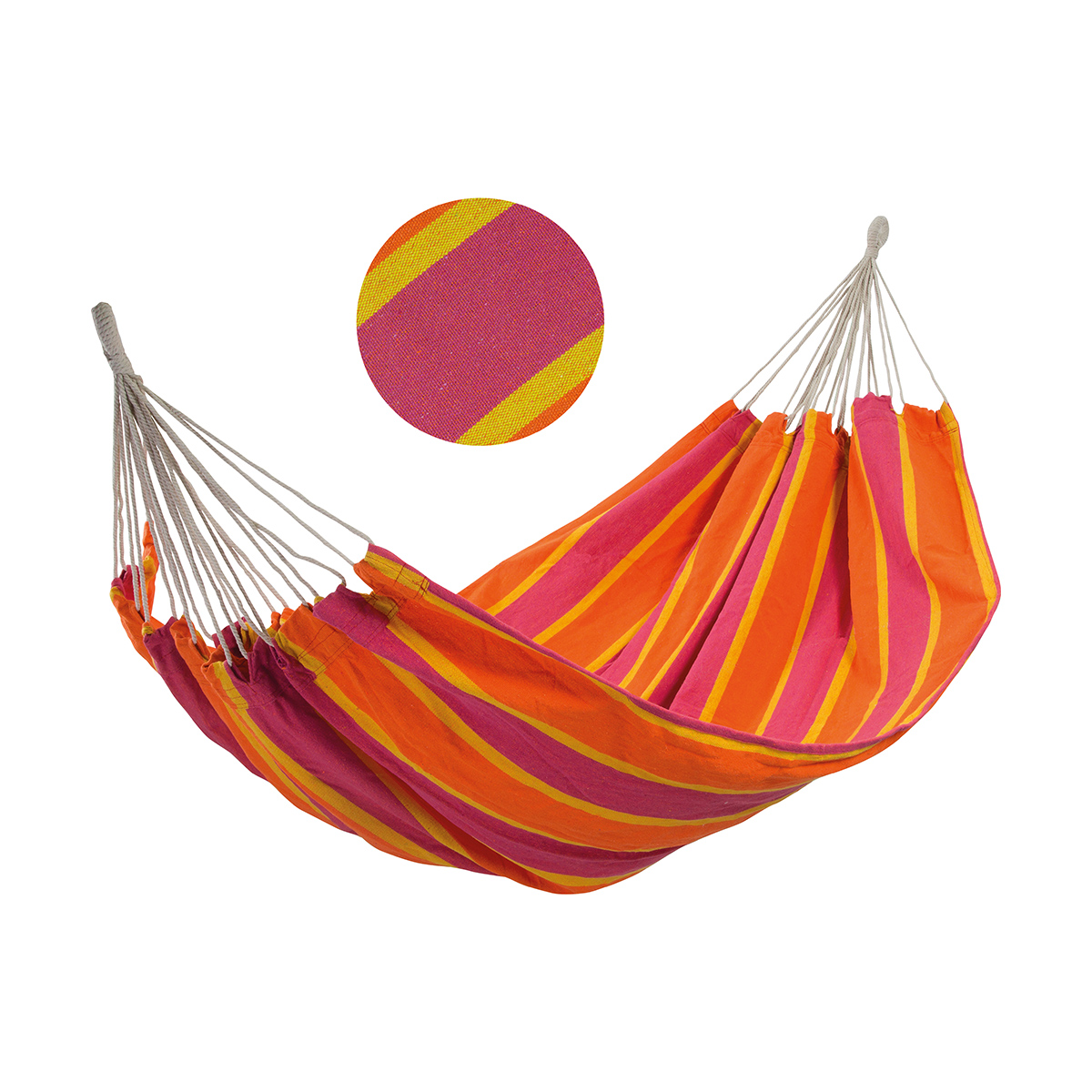 Гамак полотняный (поликоттон) ham-19  190 х 150 см, с чехлом (1/15) "ecos"