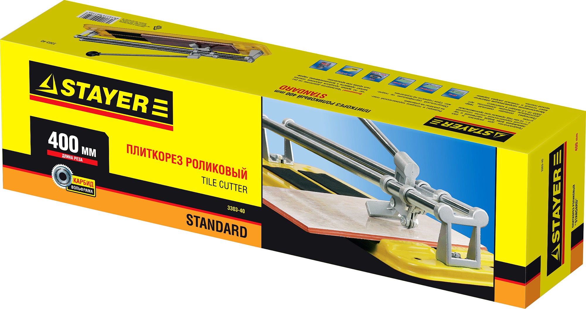 STAYER 400 мм, 4 - 12 мм, роликовый плиткорез (3303-40)