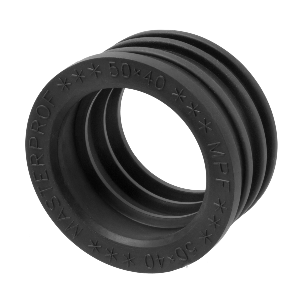 Манжета для канализации d=50 х 40 мм удлинен. (черная) (20/300) "masterprof"