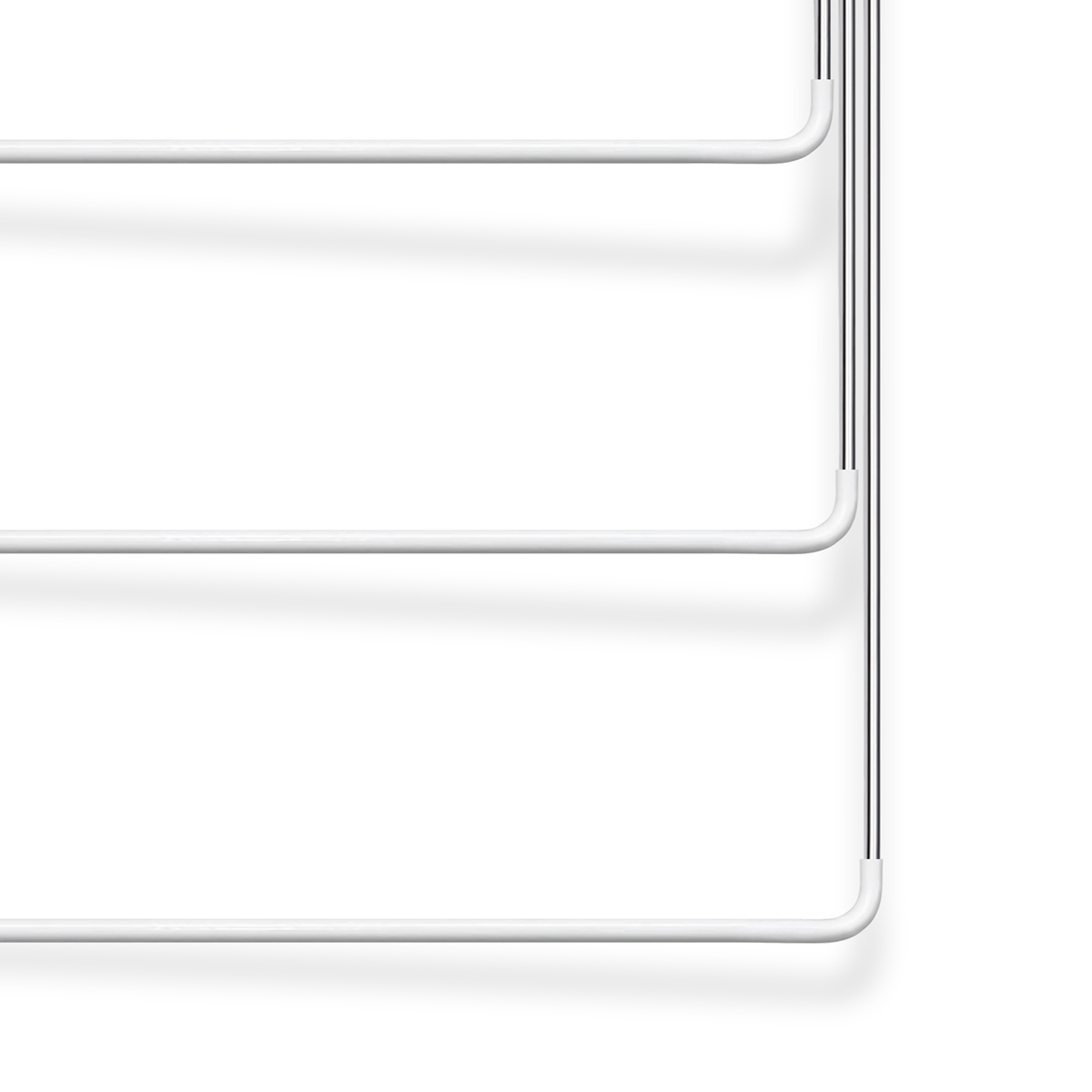 Вешалка-качели для брюк 3-х уровневая, с противоскольз. покрытием, белая (1/30) "valiant" wh-s3