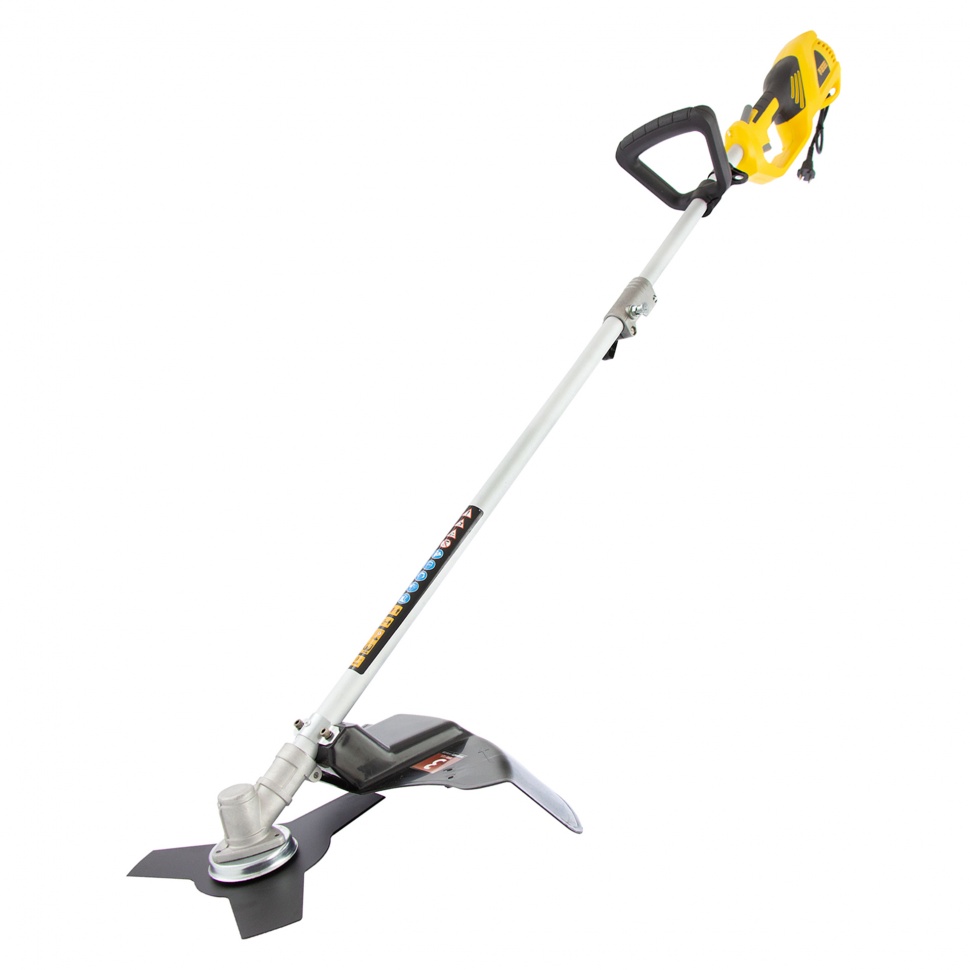 Триммер электрический TE-1200, 1200 Вт, 380 мм, катушка + диск, разборная штанга Denzel (96611)