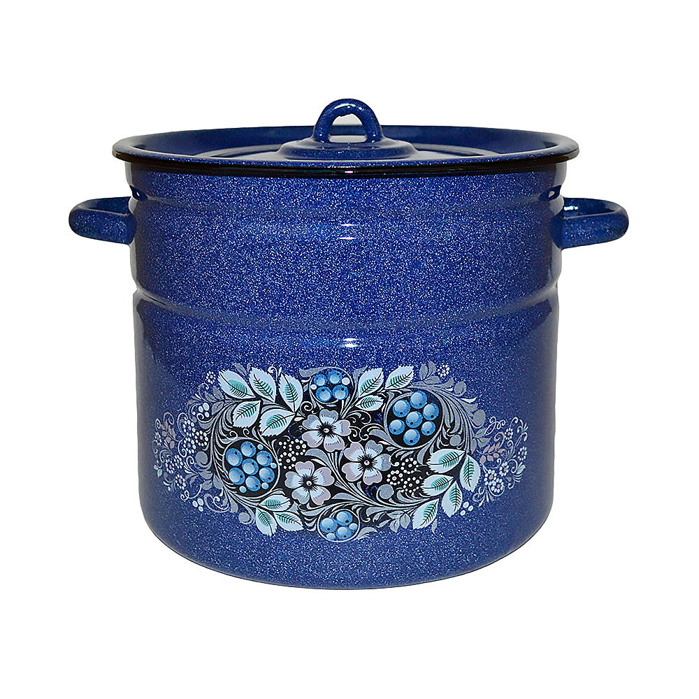 Кастрюля эмалиров. с крышкой декор. 9 л (1/2) "стальэмаль"  1с200с