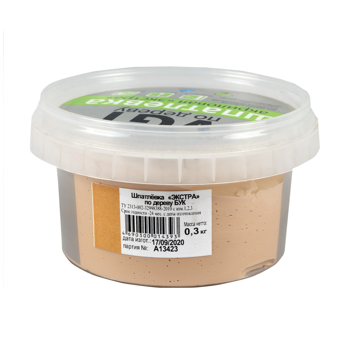Шпатлевка по дереву "экстра" бук 0,3 кг (6) "вгт"