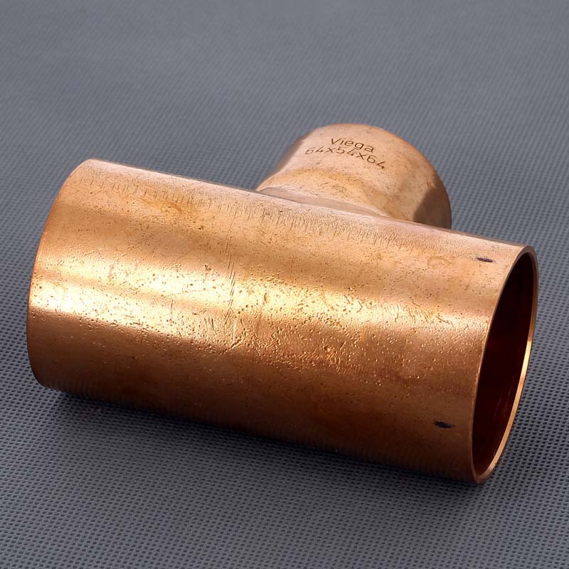 Тройник переходной под пайку 64 х 54 х 64 мм VIEGA медный