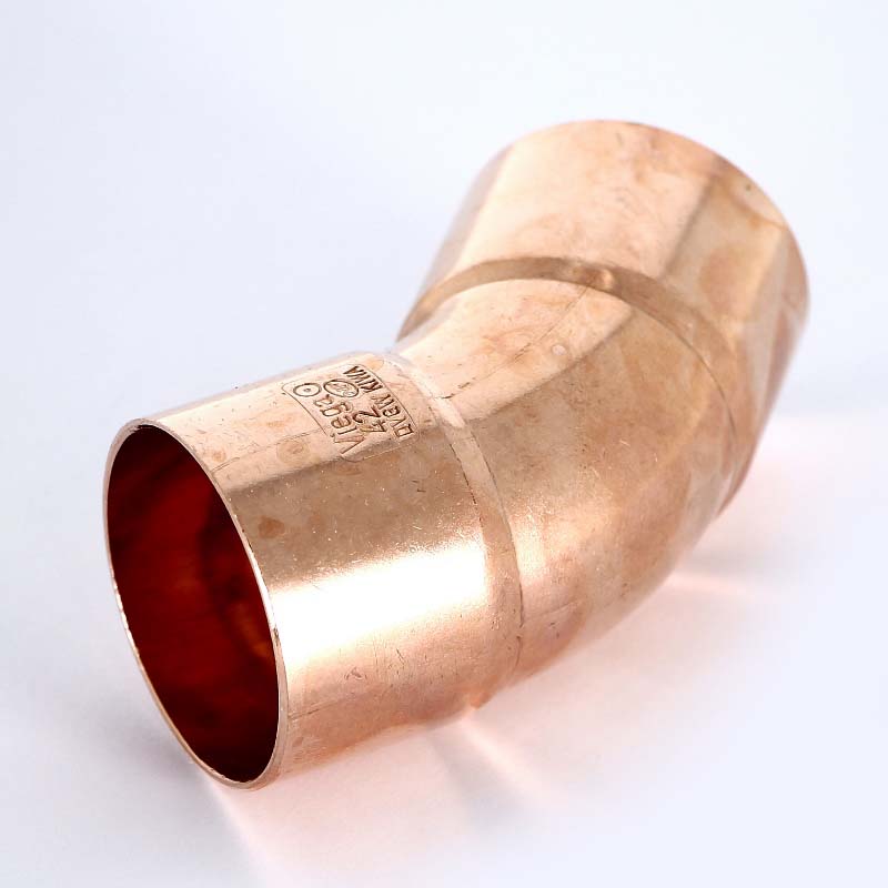 Угол двухраструбный 45° VIEGA пайка 42 мм медный