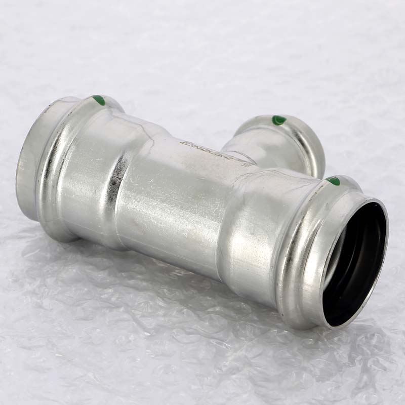 Тройник пресс 42х28х42 нержавеющая сталь Sanpress Inox VIEGA