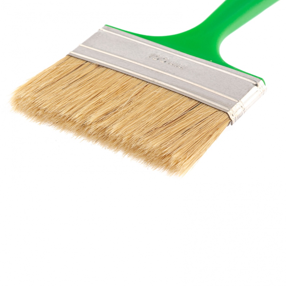 Кисть флейцевая "Эксперт", 100 x 8, натуральная щетина, пластиковая ручка Сибртех (83310)