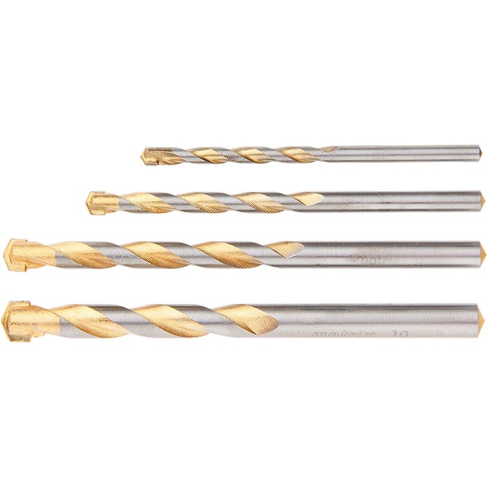 Набор сверл по бетону Golden Line 5-6-8-10 мм Matrix (70825)