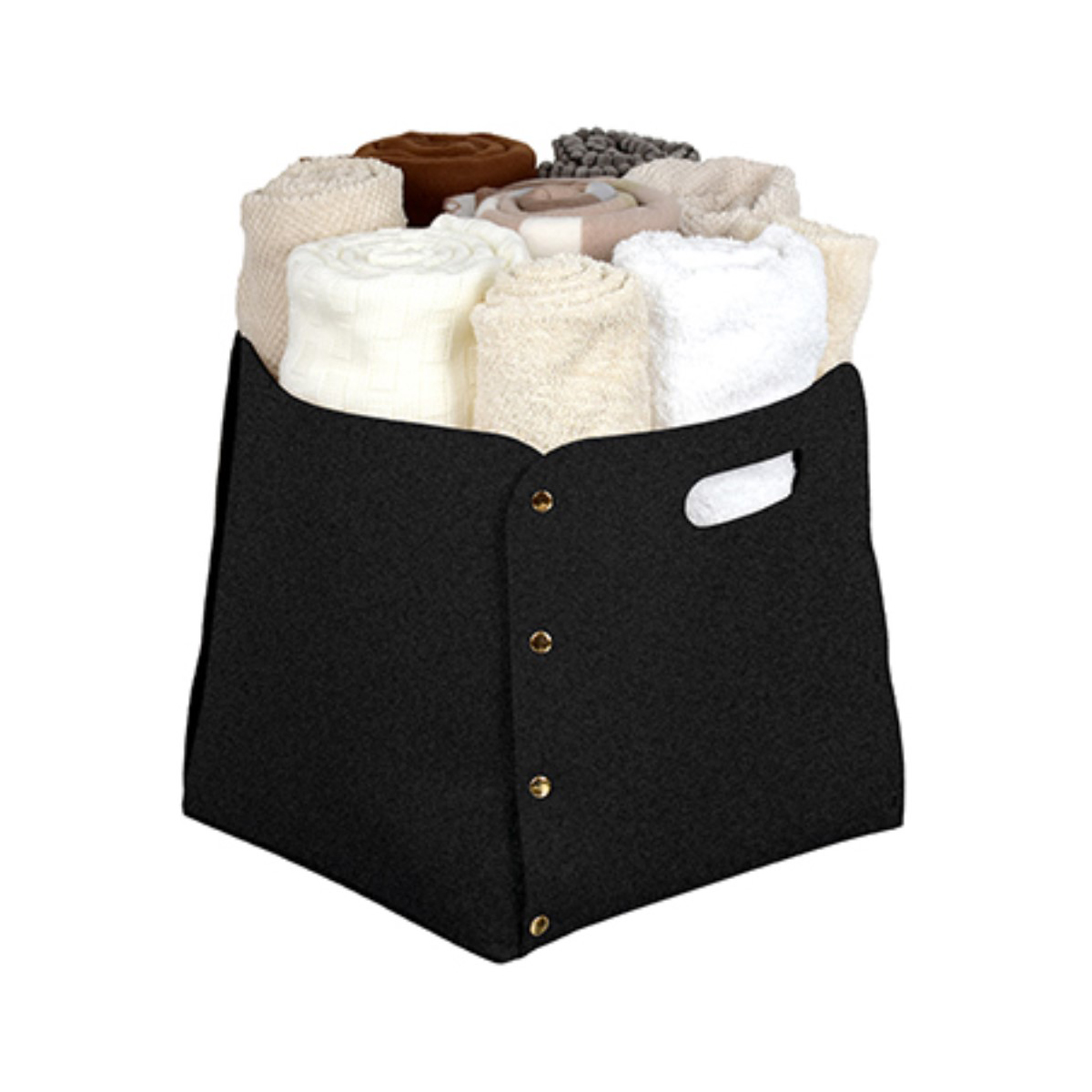 Корзина из фетра 30*30*30 см (темно-серый) (1/6) "qwerty"