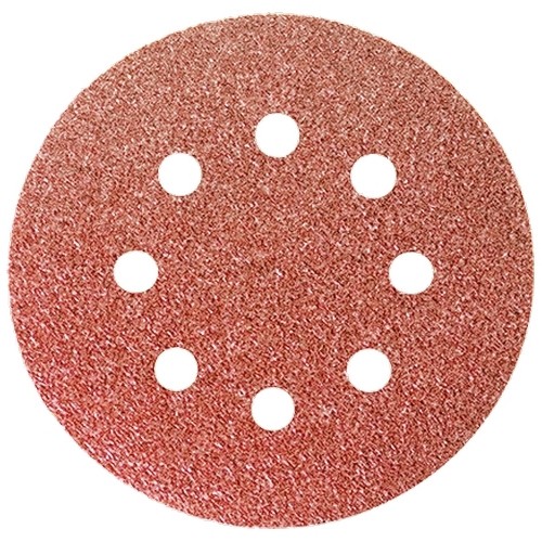 Круг абразивный на ворсовой подложке под "липучку", перфорированный, P 120, 125 мм, 5 шт Сибртех (738067)