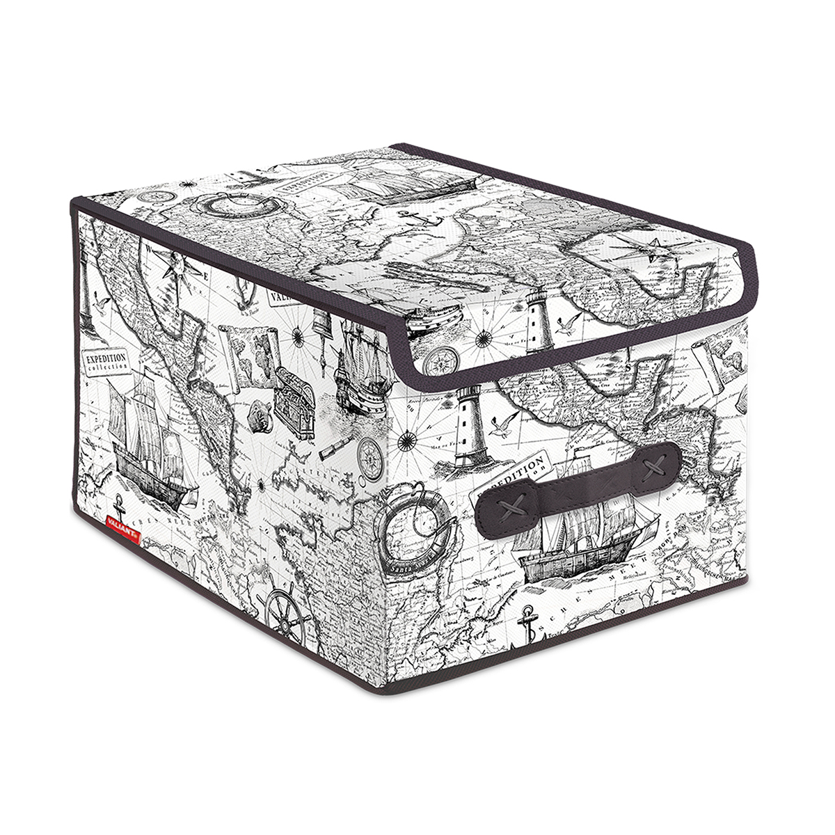 Короб для хранения "expedition" 30*40*25 см с крышкой (1/18) "valiant" ex-box-lm