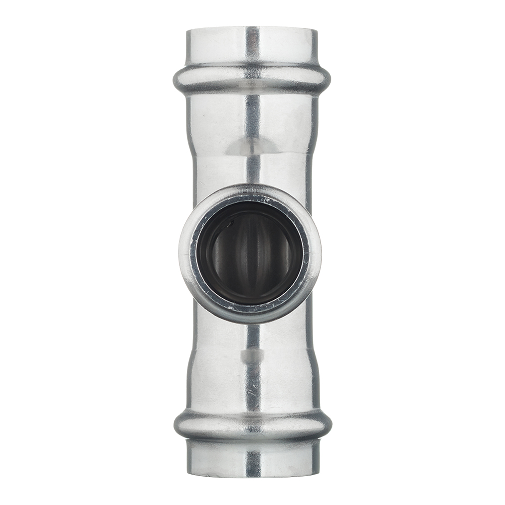 Тройник пресс 28 x 28 x 22 мм нержавеющая сталь VALTEC