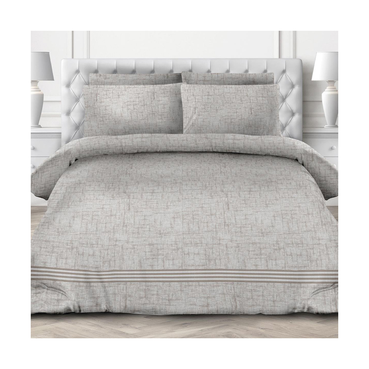 Постельное белье "лён в хлопке" лукрес компаньон евро (1/4) "sonnet"