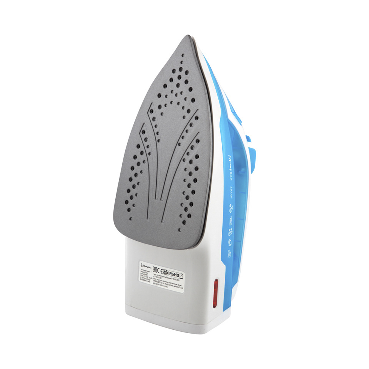 Утюг "матрёна" ma-046  2200 вт подошва тефлон. (1/10) голубой