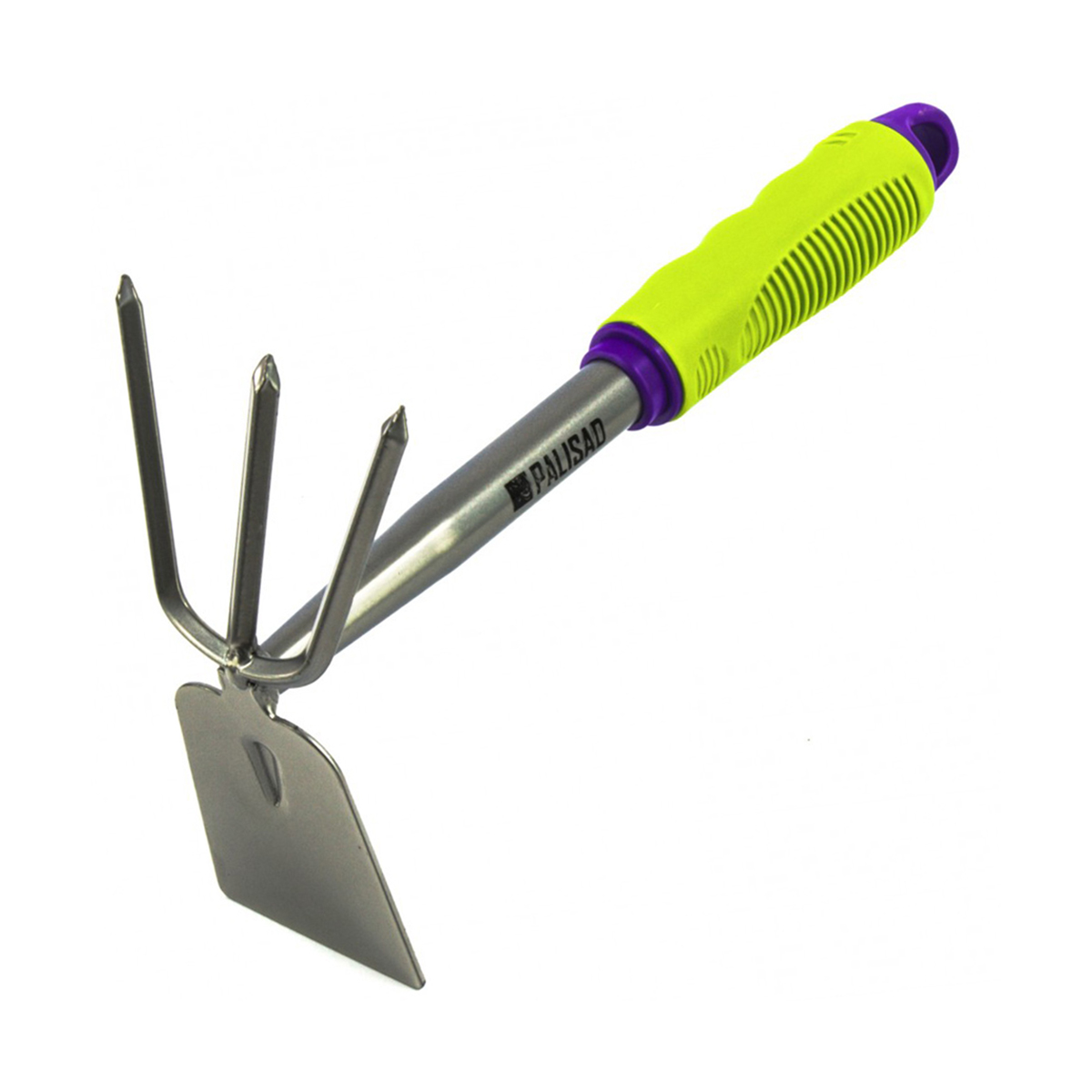 Мотыжка двойная "connect" 3 зуба 280 мм, стальная, пласт. ручка (1/96) "palisad"