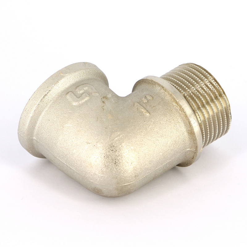 Колено резьбовое ВН 1" x 1" с упором, никель UNI-FITT