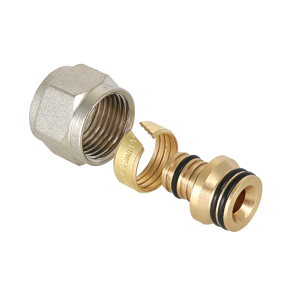 Конус с накидной гайкой обжимной для металлополимерной трубы 16 (2.0)x1/2" VALTEC