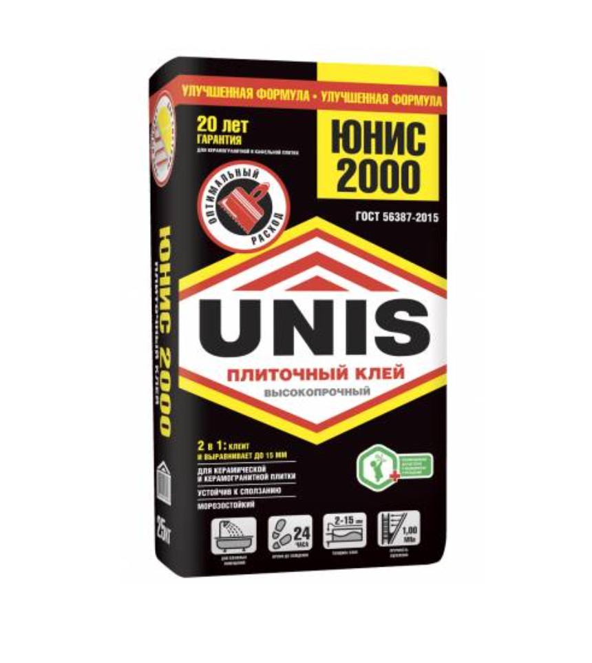 Клей для плитки UNIS (Юнис) 2000 25 кг