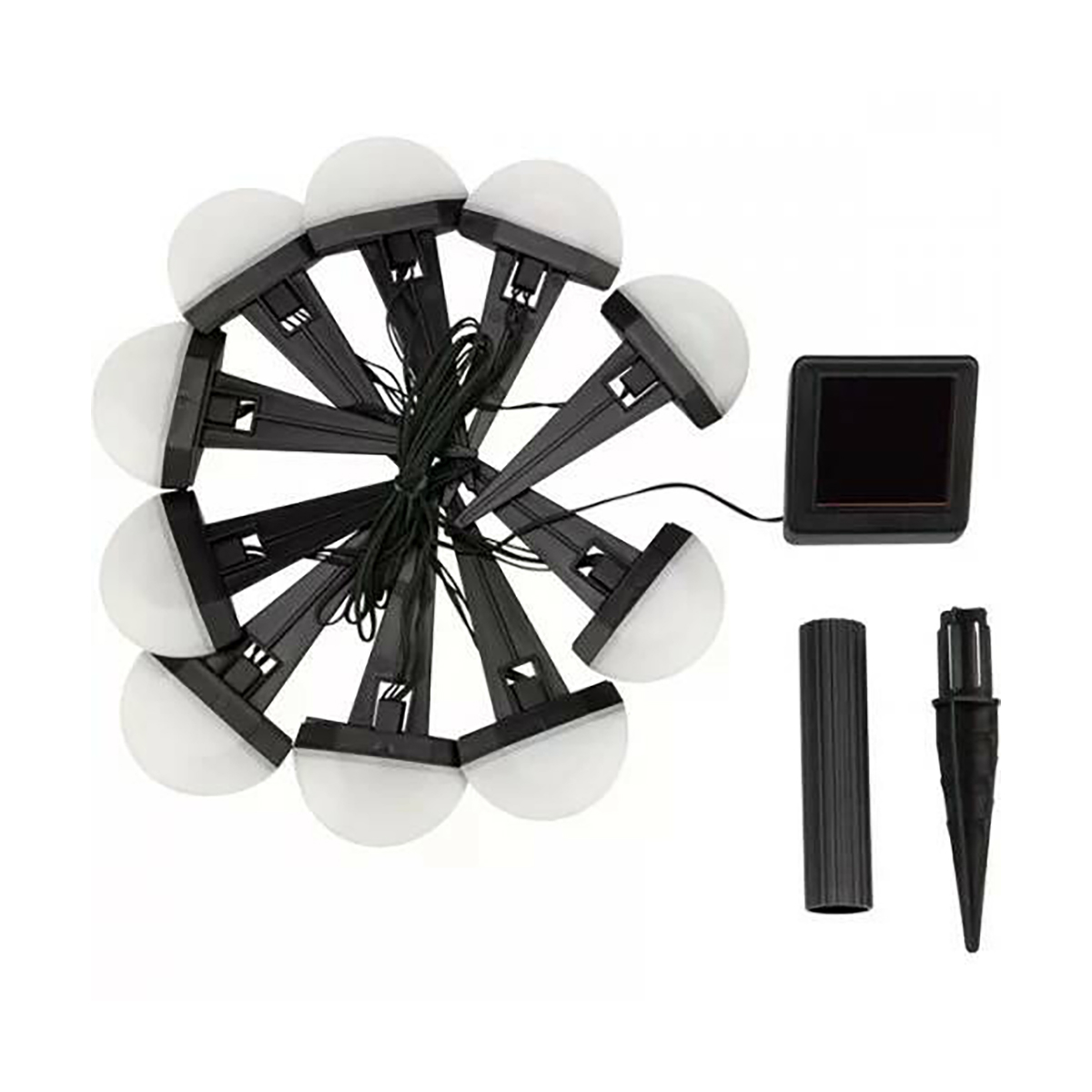 Гирлянда садовая (led) "взлетная полоса" ip65  3,8 м, солнеч. батарея (1/24) "lamper" 602-244