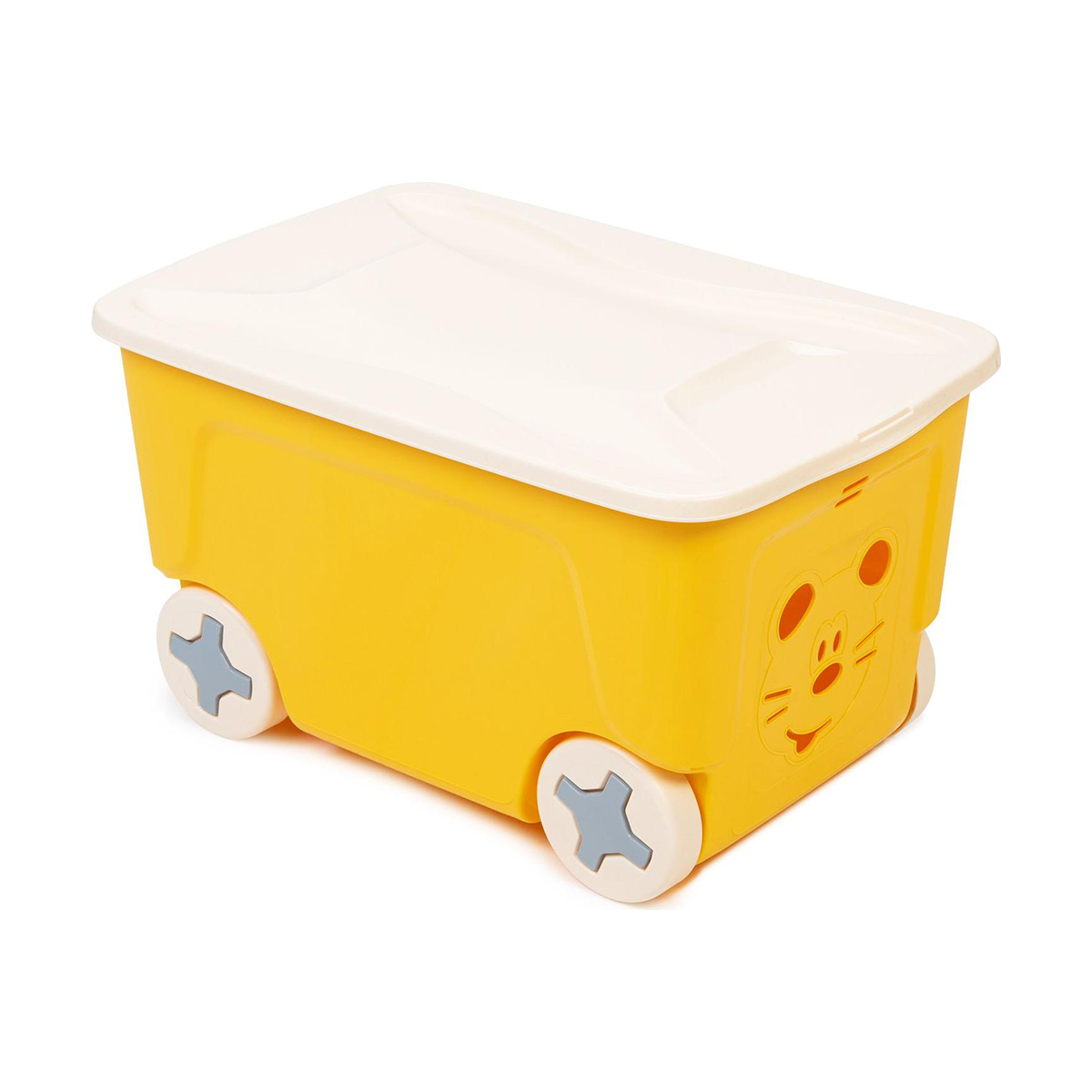 Ящик для игрушек на колесах "cool" 50 л (желтый) (1/4) "little angel"  la1032жт
