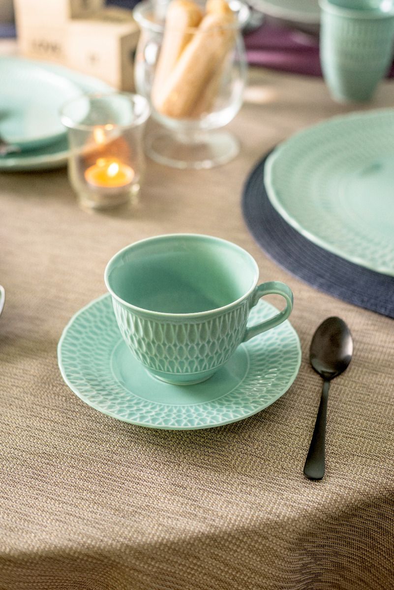 Чашка чайная "sofia" голубая глазурь 250 мл (1/6/36) "cmielow" 0884420 sofia lb05