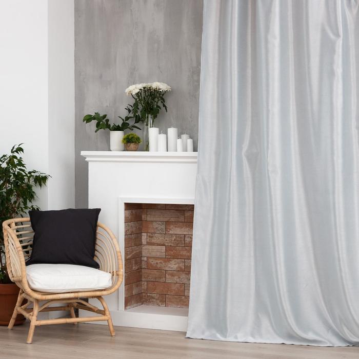 Штора "классика" 250*265 см на ленте, серый (1/12) "этель" 5800362