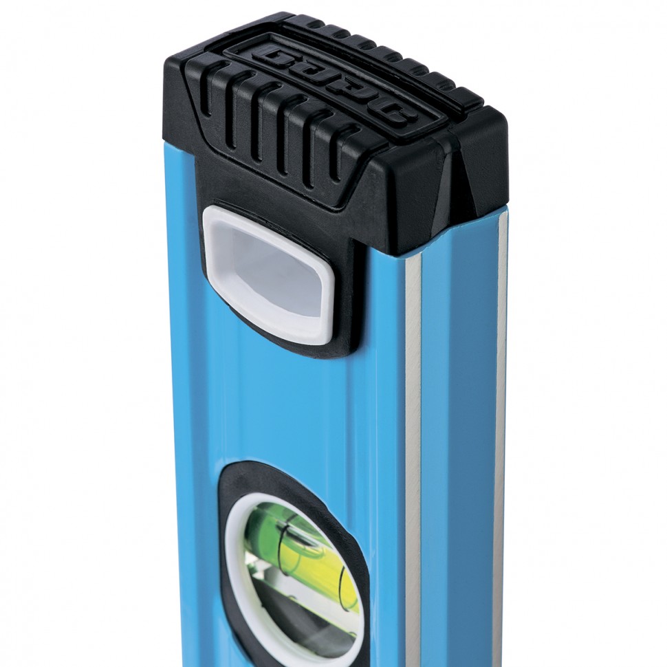 Уровень алюминиевый, 2000 мм, профиль 1.6 мм, фрезерованный, ударопрочные заглушки, 3 глазка Барс (34434)