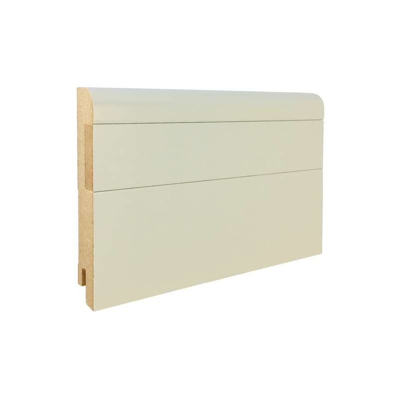 Плинтус CROWNWOOD МДФ R9 грунтованный + вставка гладкая 8х30 грунтованная