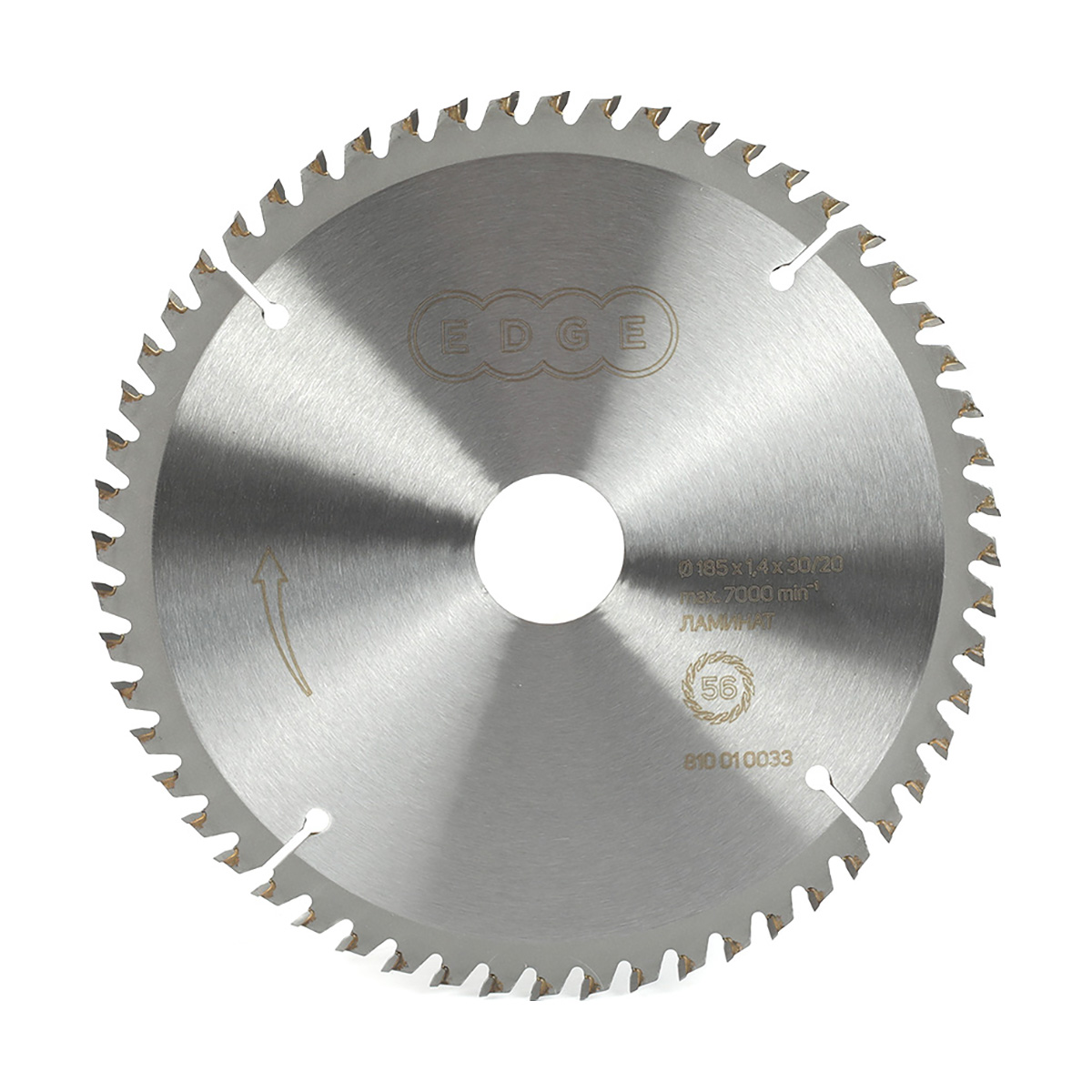 Диск пильный по ламинату 185 х 30/20 мм, 56 зубьев (1) "edge by patriot" 810010033