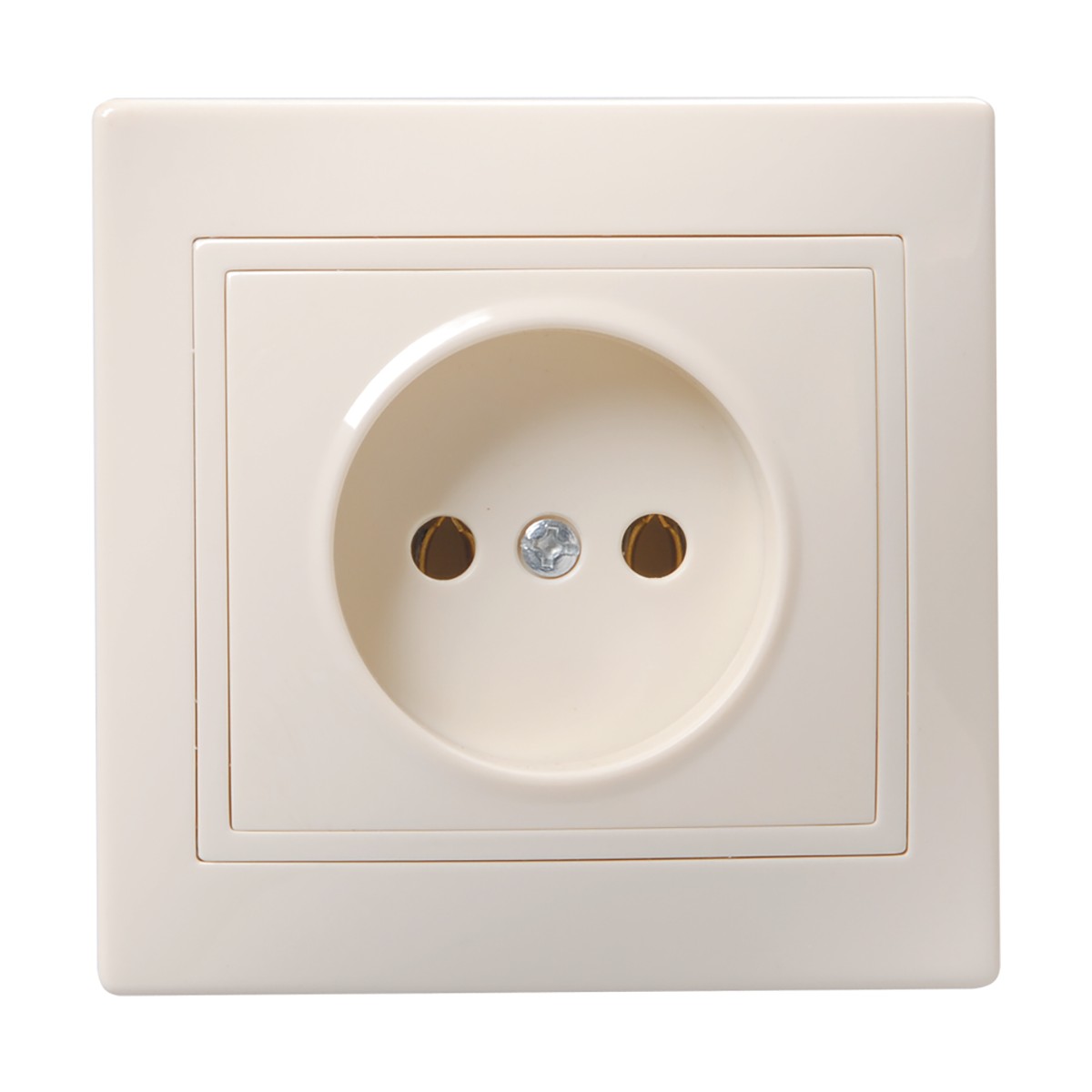 Розетка "кварта" 1 местн. рс10-2-км, 10а (керам.) кремовый (1/10/200) "iek"