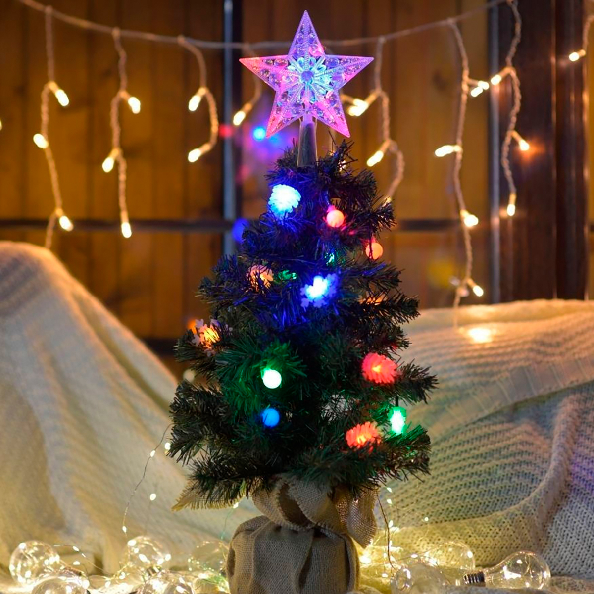 Фигурка светодиод. "звезда" 17 см, 10 разноцв. ламп (1/40) "neon-night" 501-002