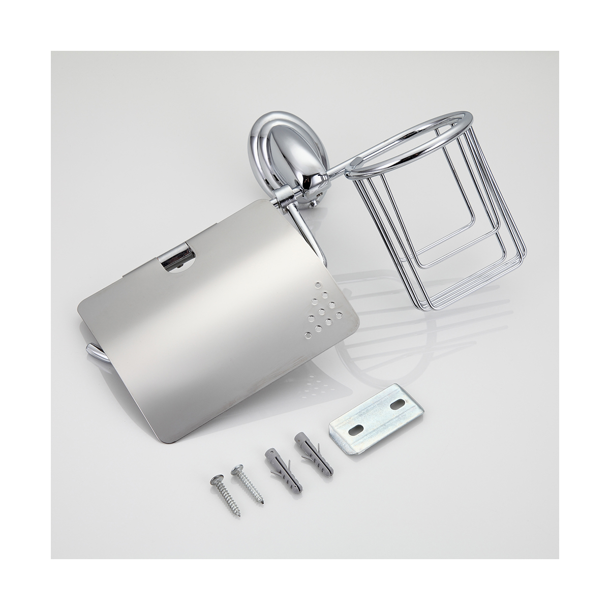 Держатель для туал. бумаги и освежителя воздуха f1503-1, хром (1/20/60) "frap"