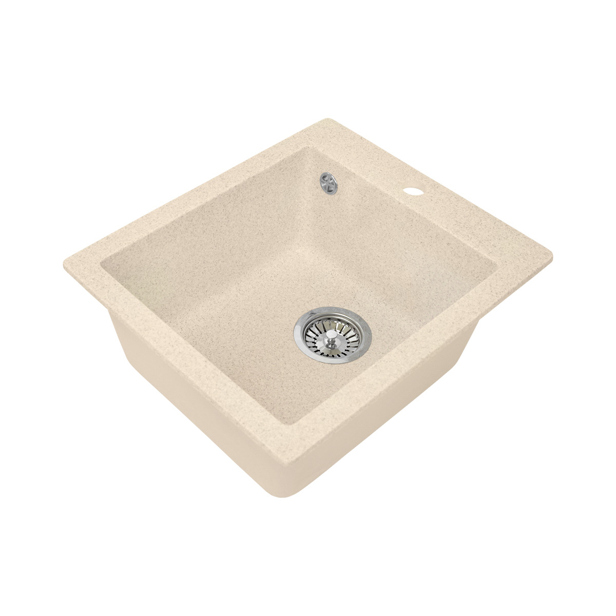 Мойка для кухни врезная искуств. камень gs-17-328 430*495 мм бежевая "granstones"