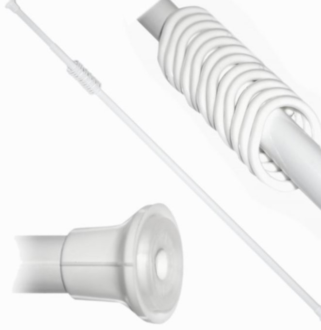 Штанга для ванной раздвижная 210 см, с кольцами (белый) (1/30) "виолет"