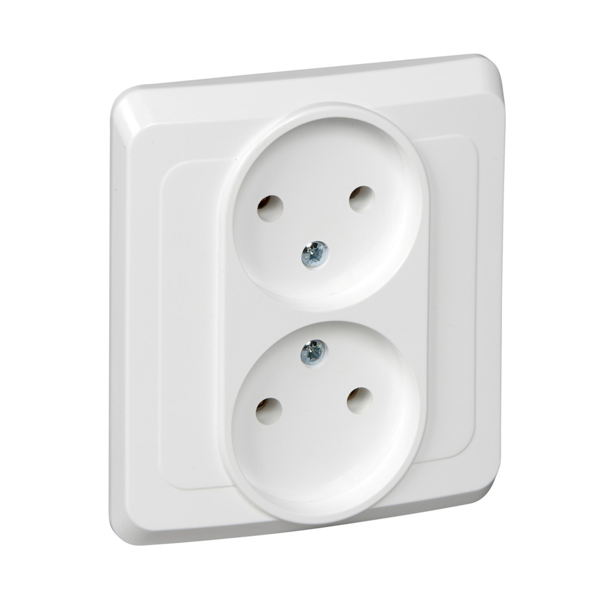 Розетка "этюд" 2-х местн. 16а, белый (1/20/120) "schneider"