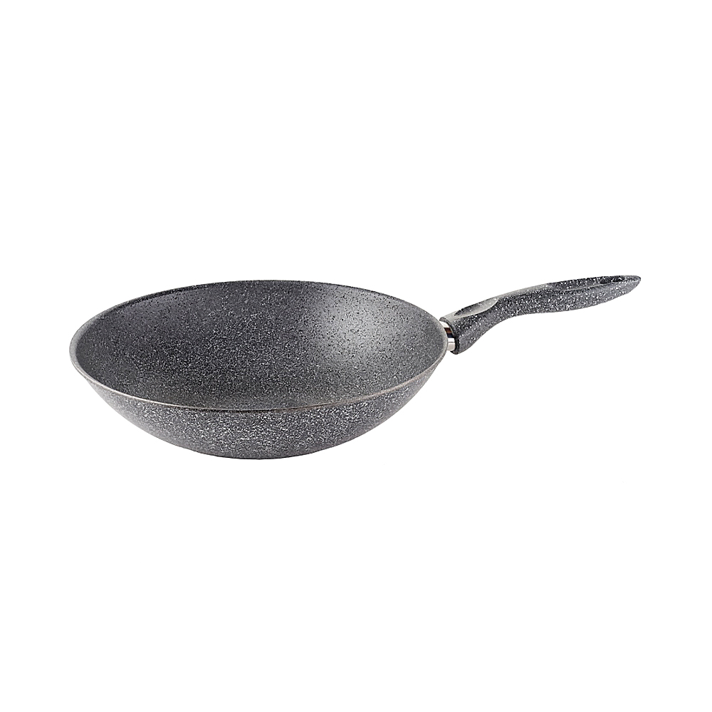 Сковорода-вок антипригарн. мраморн. "stone pan" 28 см (1/10) "scovo"