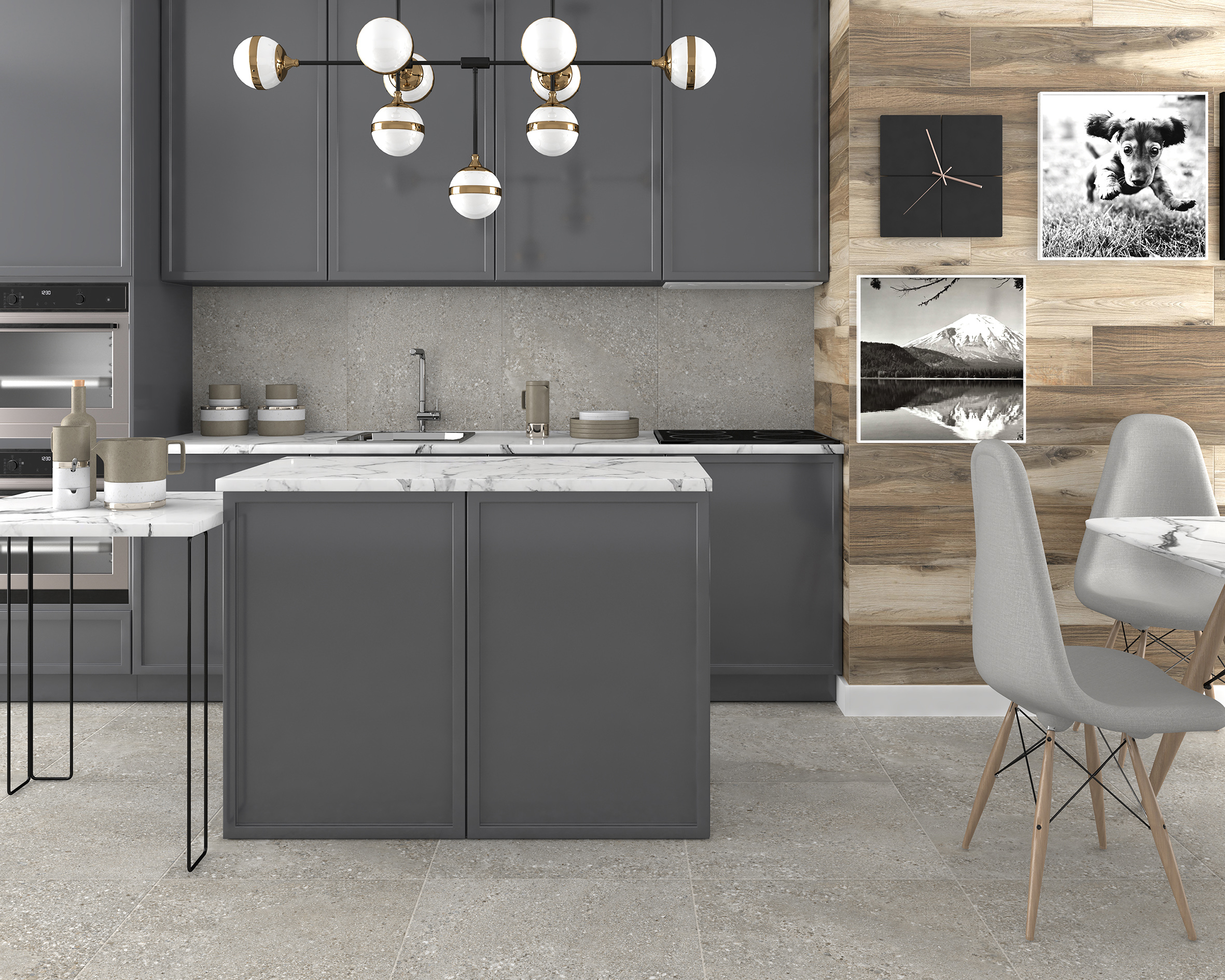 Pallada керамогранит тёмно-серый обрезной 59,50x59,50