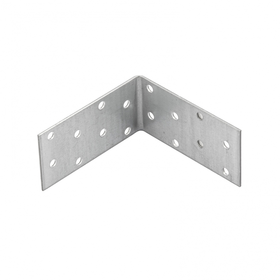 Крепежный уголок равносторонний 2 мм, KUR 80 х 80 х 40 мм Сибртех (46424)