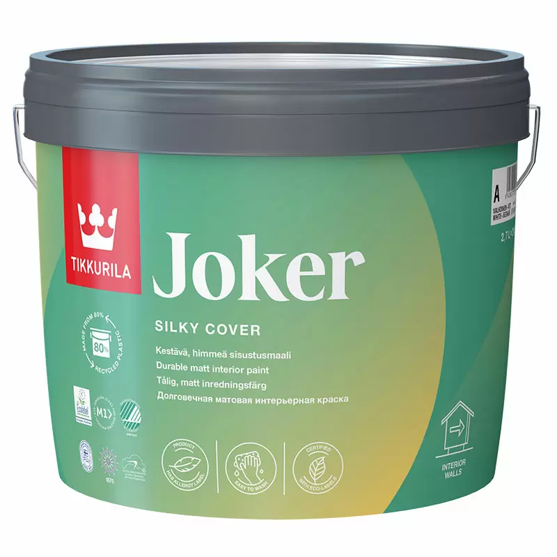 Tikkurila Joker / Тиккурила Джокер матовая, экологичная краска интерьерная