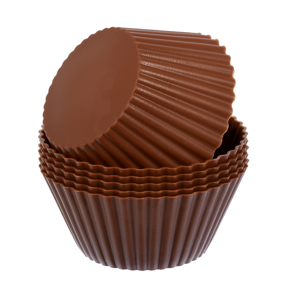 Формы для выпечки "кексы" d=7 см х 4 см силикон., набор 6 шт. (20) "marmiton" 11160