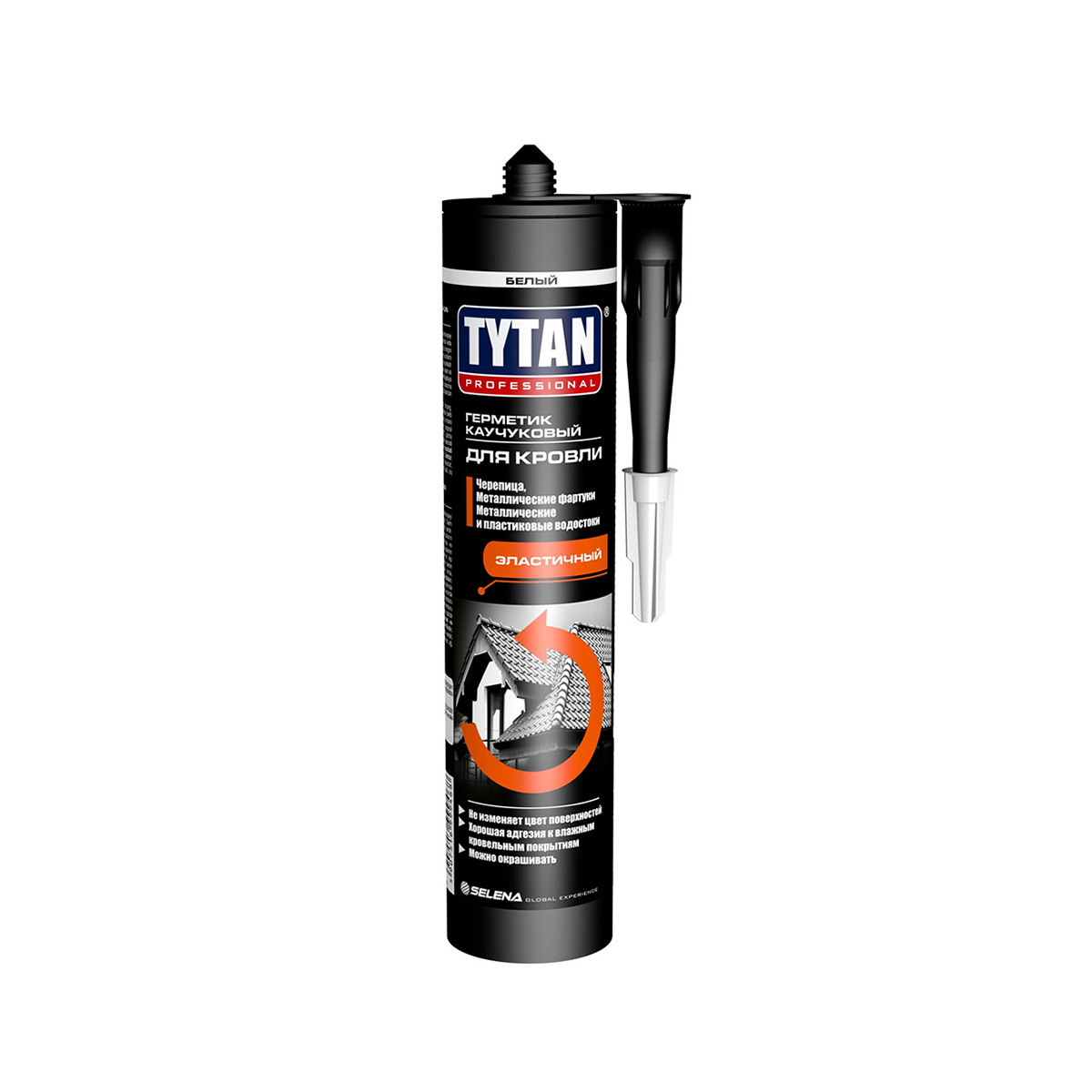 Герметик для кровли и водостоков нейтральный белый 310 мл (12) "tytan professional"