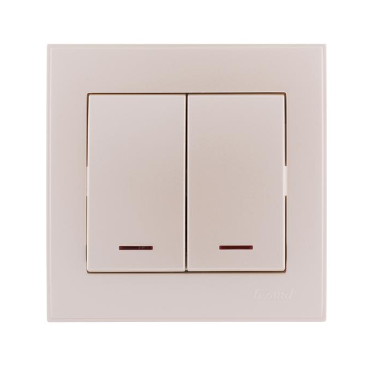 Выключатель "rain" 2-х кл. с индикатором, жемчужно-белый металлик (1/10/120) "lezard" 703-3030-112